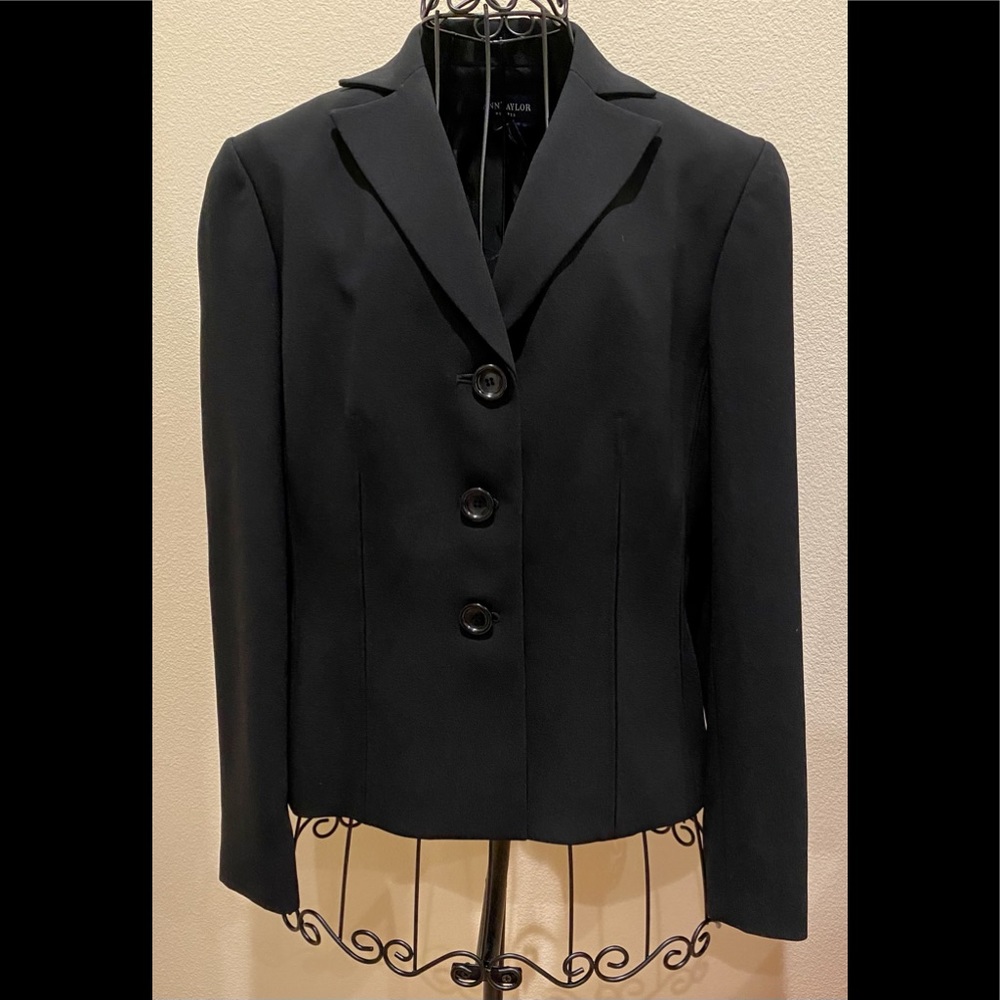 Ann Taylor Black Blazer/Jacket Petites.